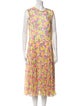 Jason Wu Collection Floral Print Midi Length Dress