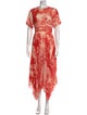 Jason Wu Collection Printed Midi Length Dress