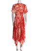 Jason Wu Collection Printed Midi Length Dress