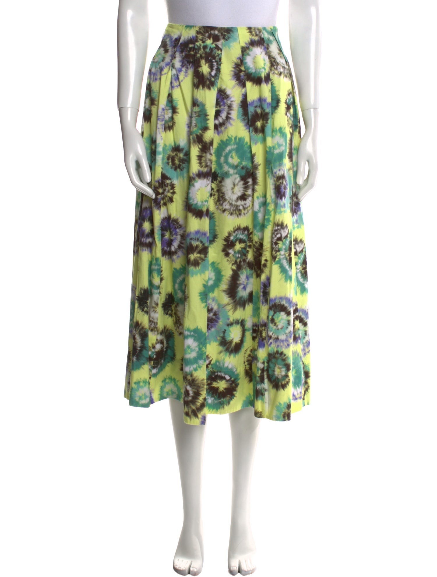 Jason Wu Collection Tie-Dye Print Midi Length Skirt