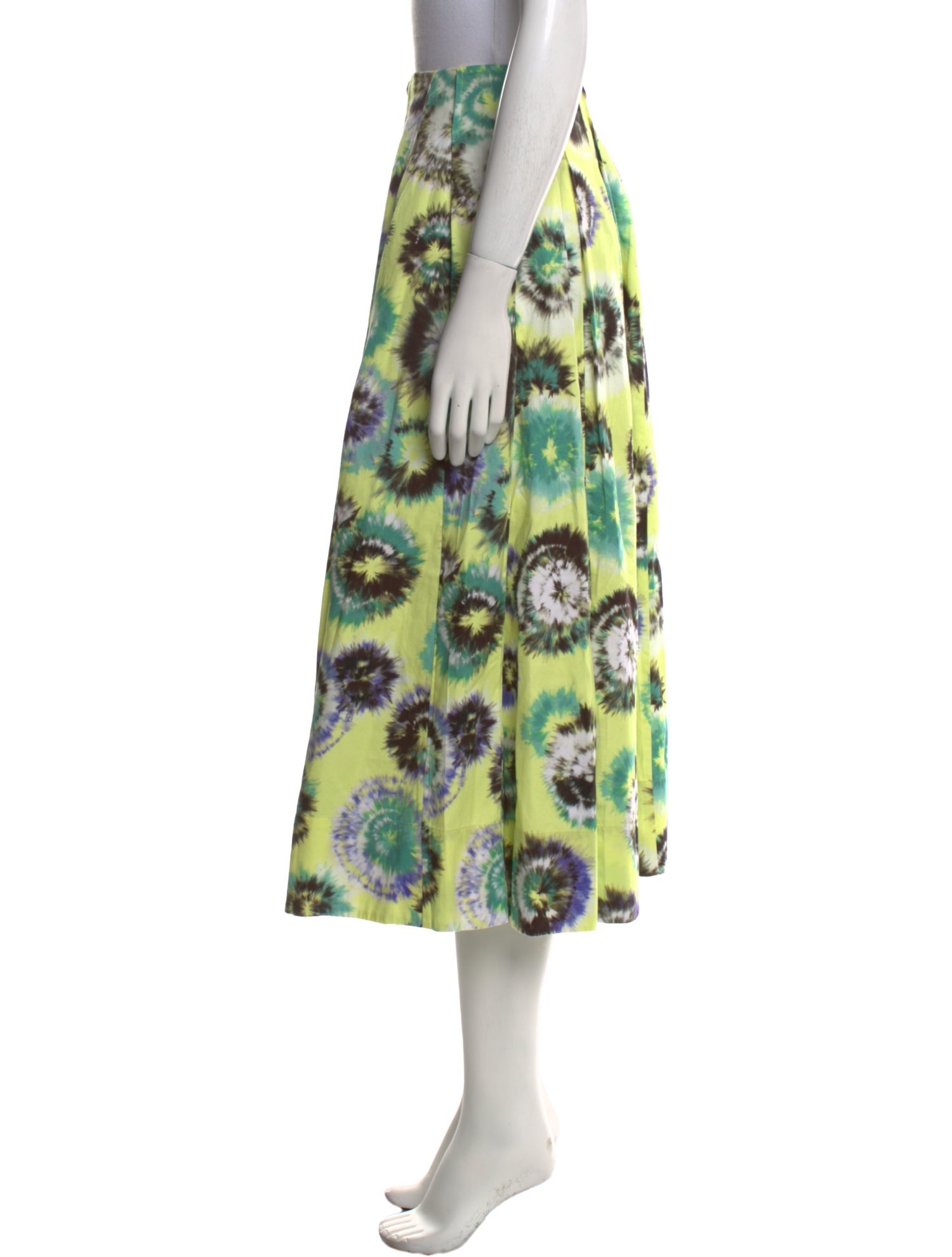 Jason Wu Collection Tie-Dye Print Midi Length Skirt