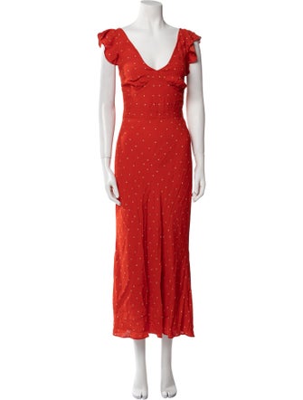 Jason Wu Collection Polka Dot Print Long Dress