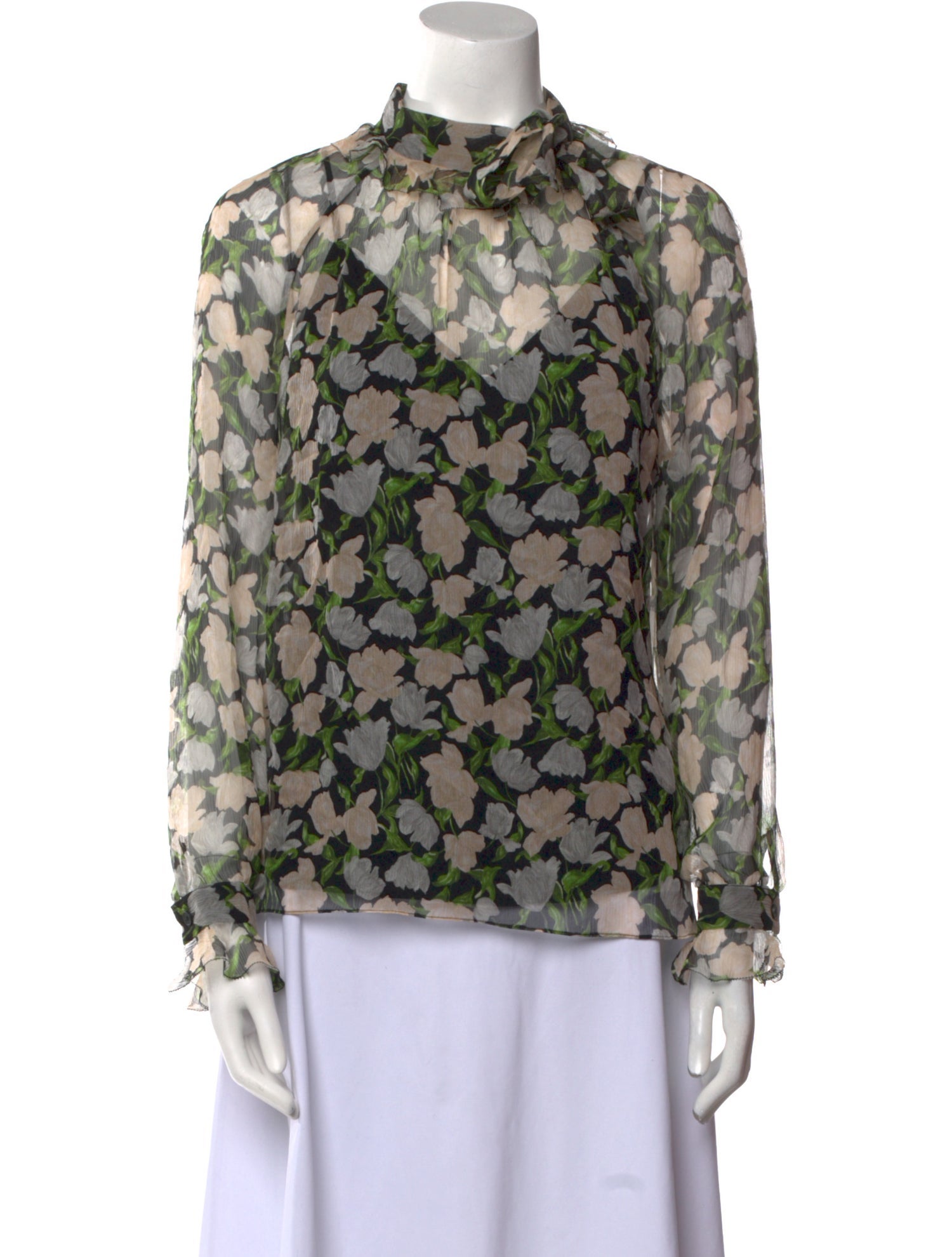 Jason Wu Collection Silk Floral Print Blouse