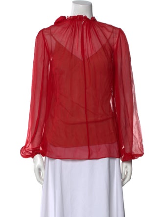 Jason Wu Collection Silk Lace Pattern Blouse