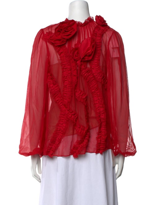 Jason Wu Collection Silk Lace Pattern Blouse