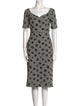 Jason Wu Collection Plaid Print Midi Length Dress
