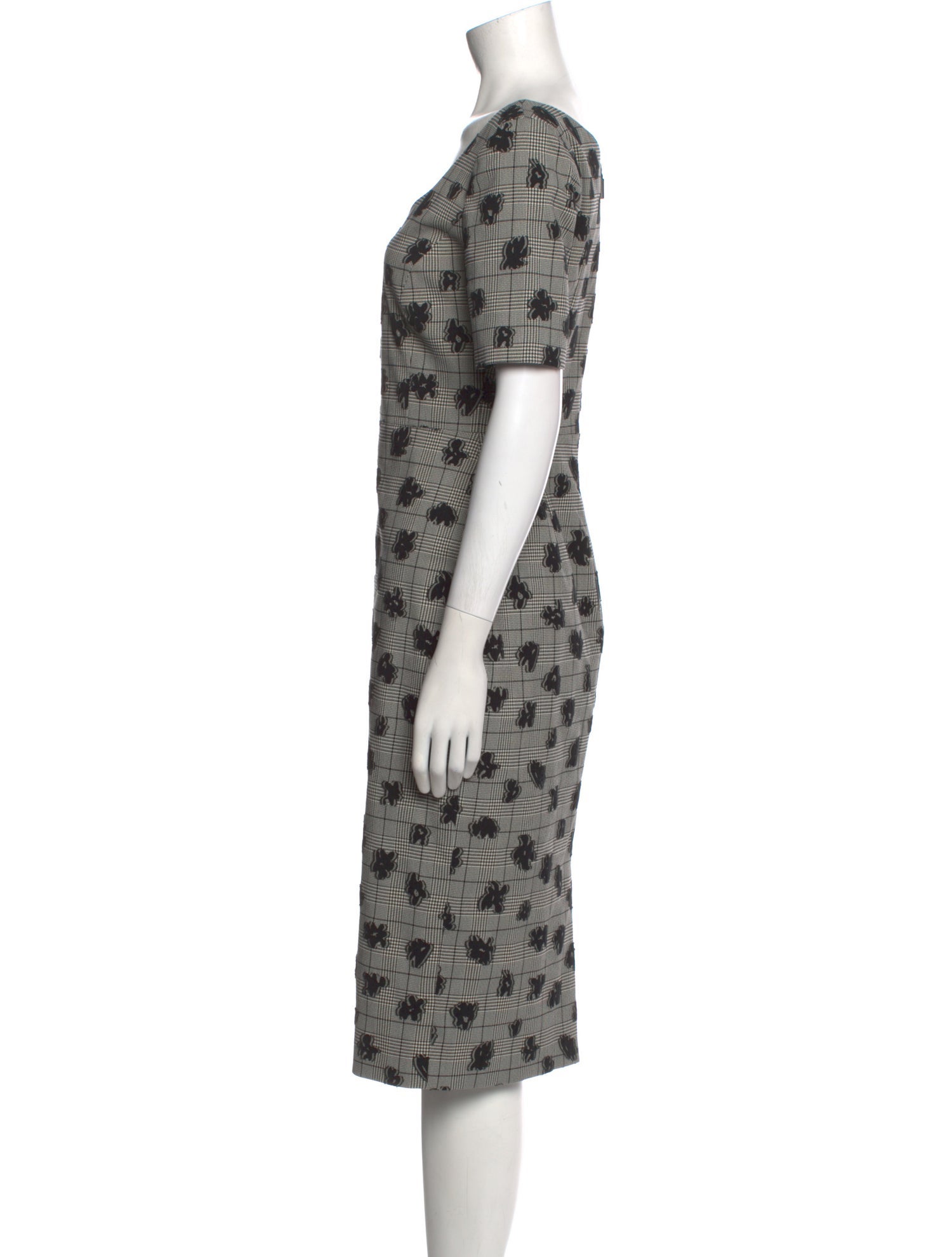 Jason Wu Collection Plaid Print Midi Length Dress