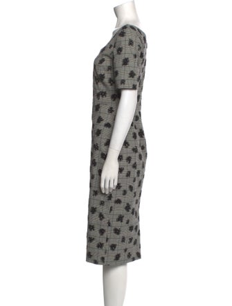 Jason Wu Collection Plaid Print Midi Length Dress