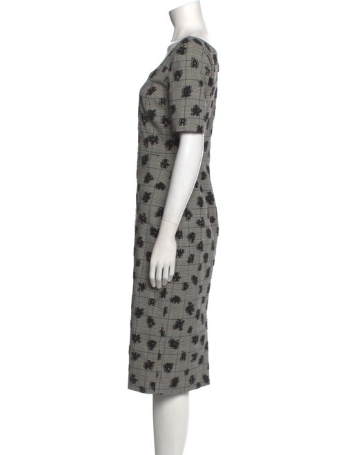 Jason Wu Collection Plaid Print Midi Length Dress