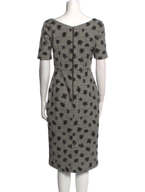 Jason Wu Collection Plaid Print Midi Length Dress