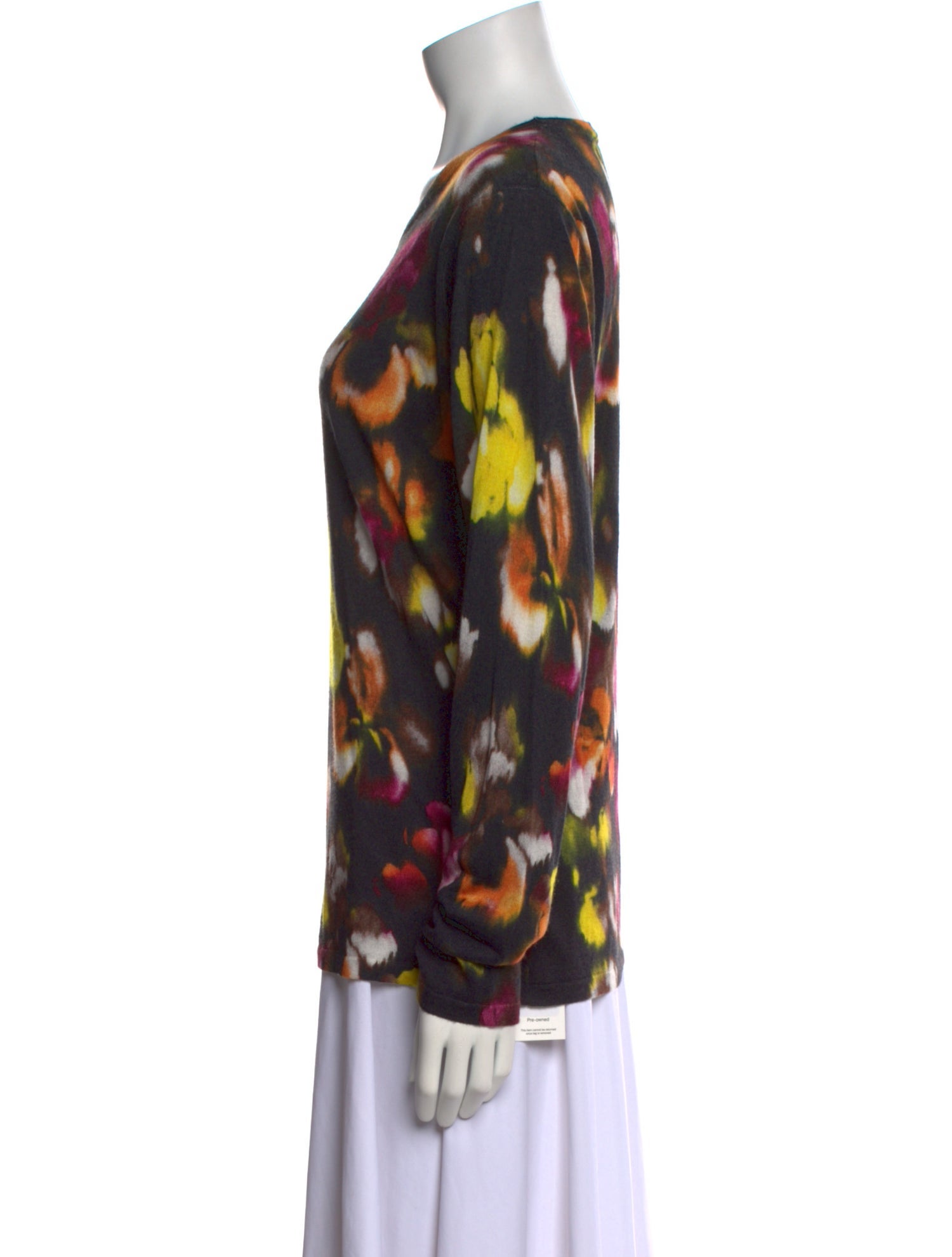 Jason Wu Collection Cashmere Floral Print Sweater