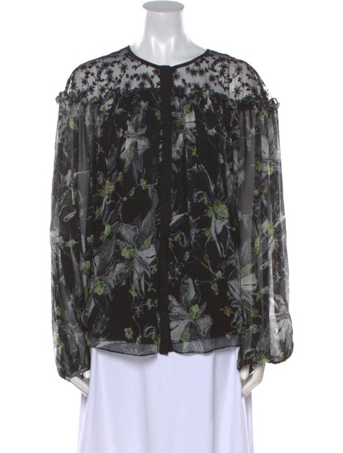 Jason Wu Collection Silk Floral Print Blouse