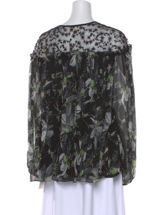 Jason Wu Collection Silk Floral Print Blouse