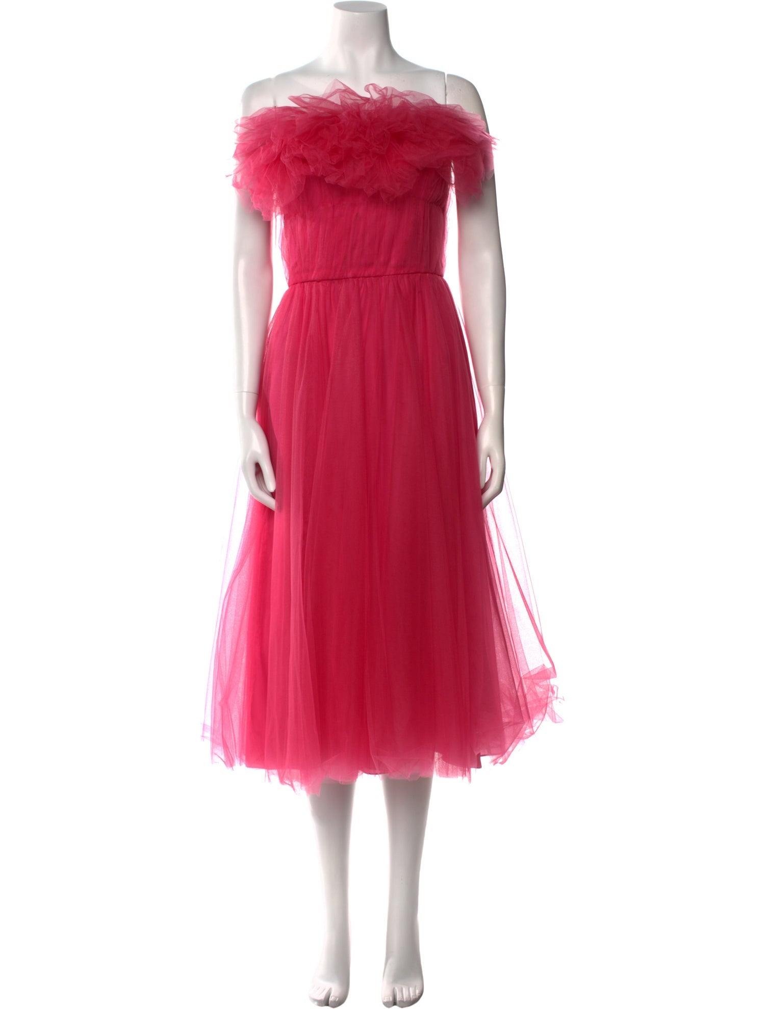 Jason Wu Collection Off-The-Shoulder Midi Length Dress