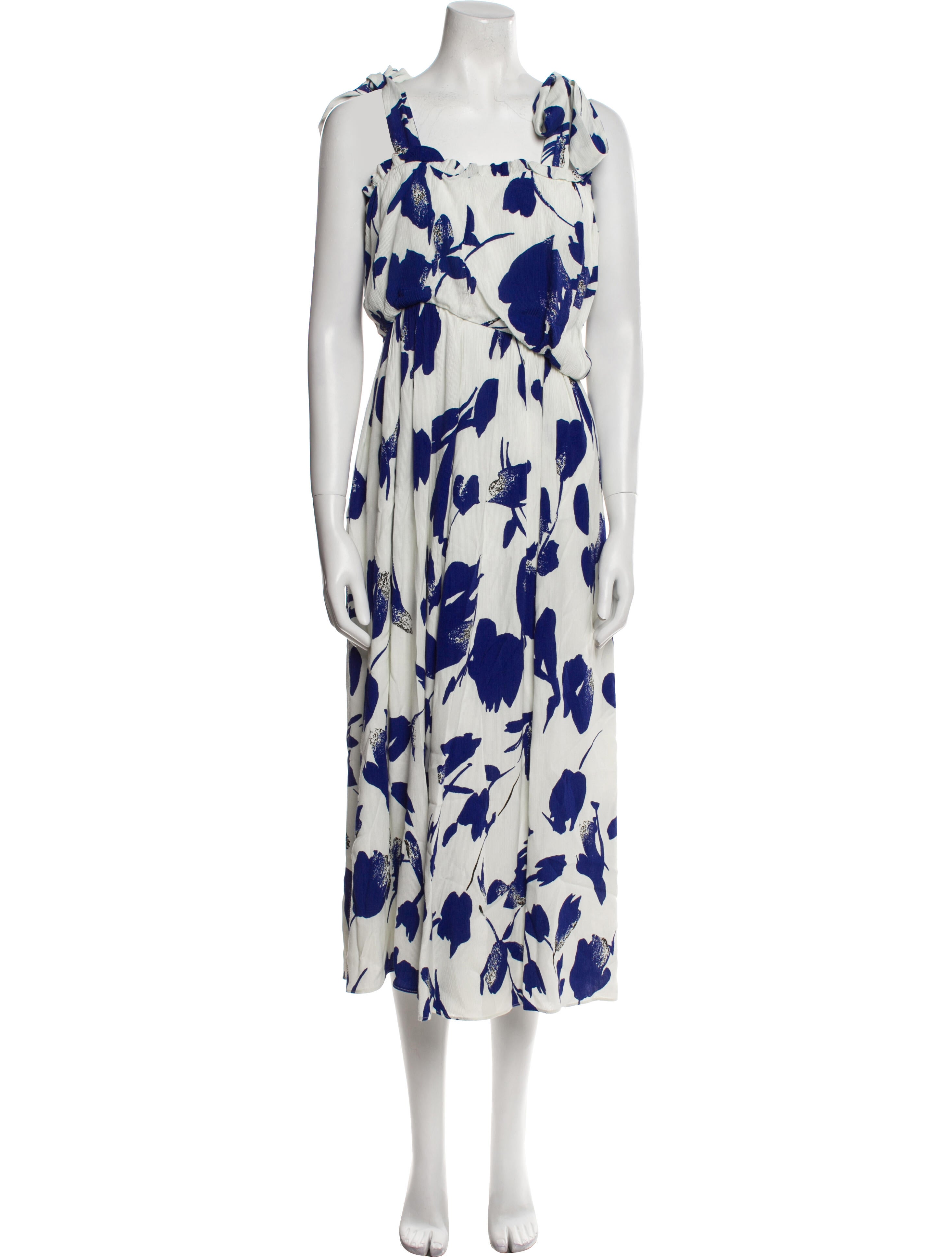 Jason Wu Collection Floral Print Midi Length Dress
