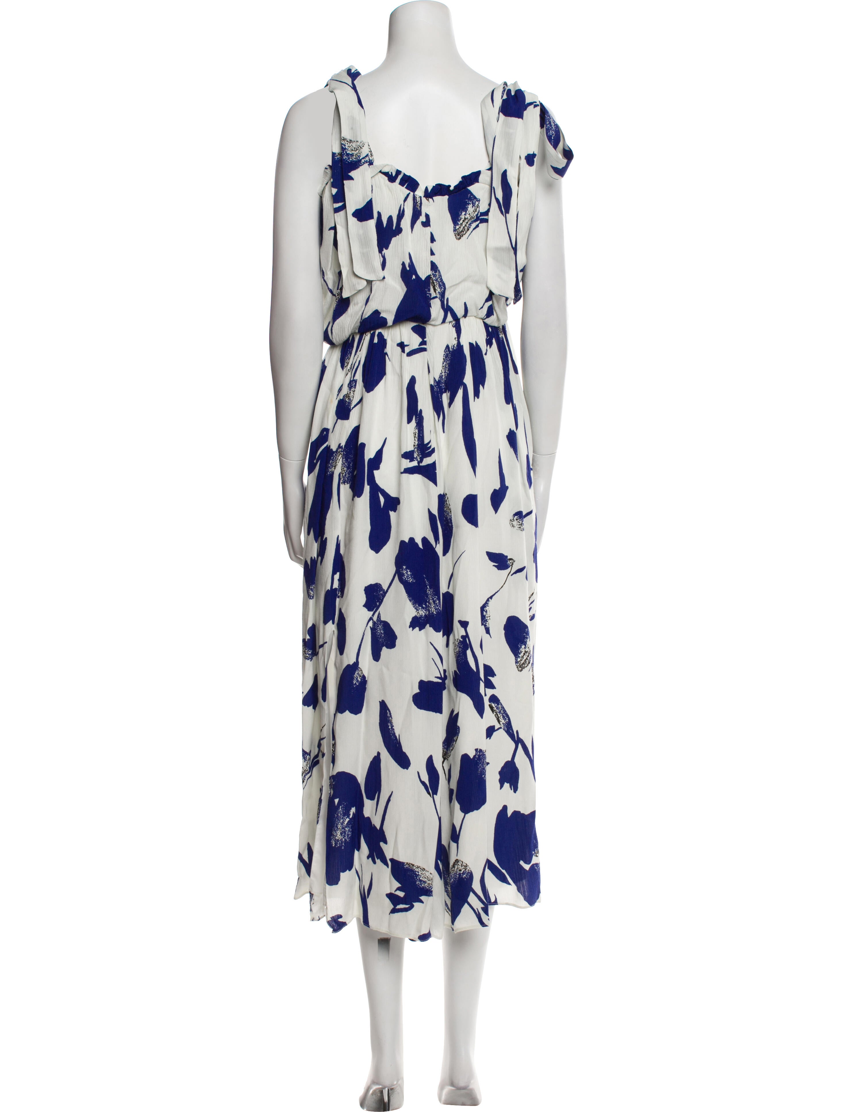Jason Wu Collection Floral Print Midi Length Dress