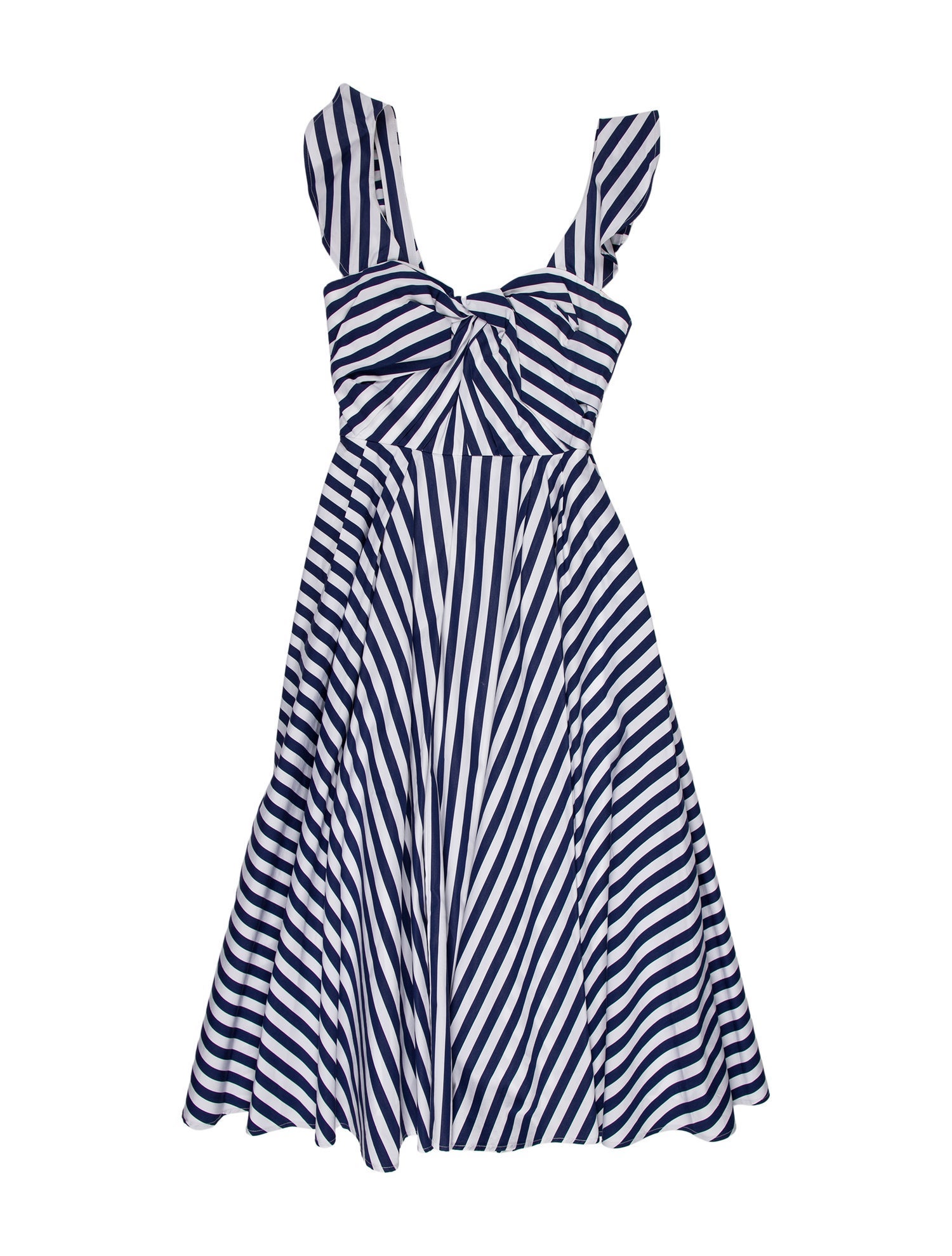 Jason Wu Collection Striped Midi Length Dress