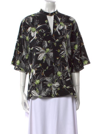 Jason Wu Collection Silk Floral Print Blouse