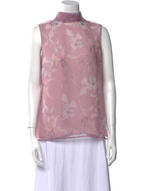 Jason Wu Collection Floral Print Mock Neck Blouse