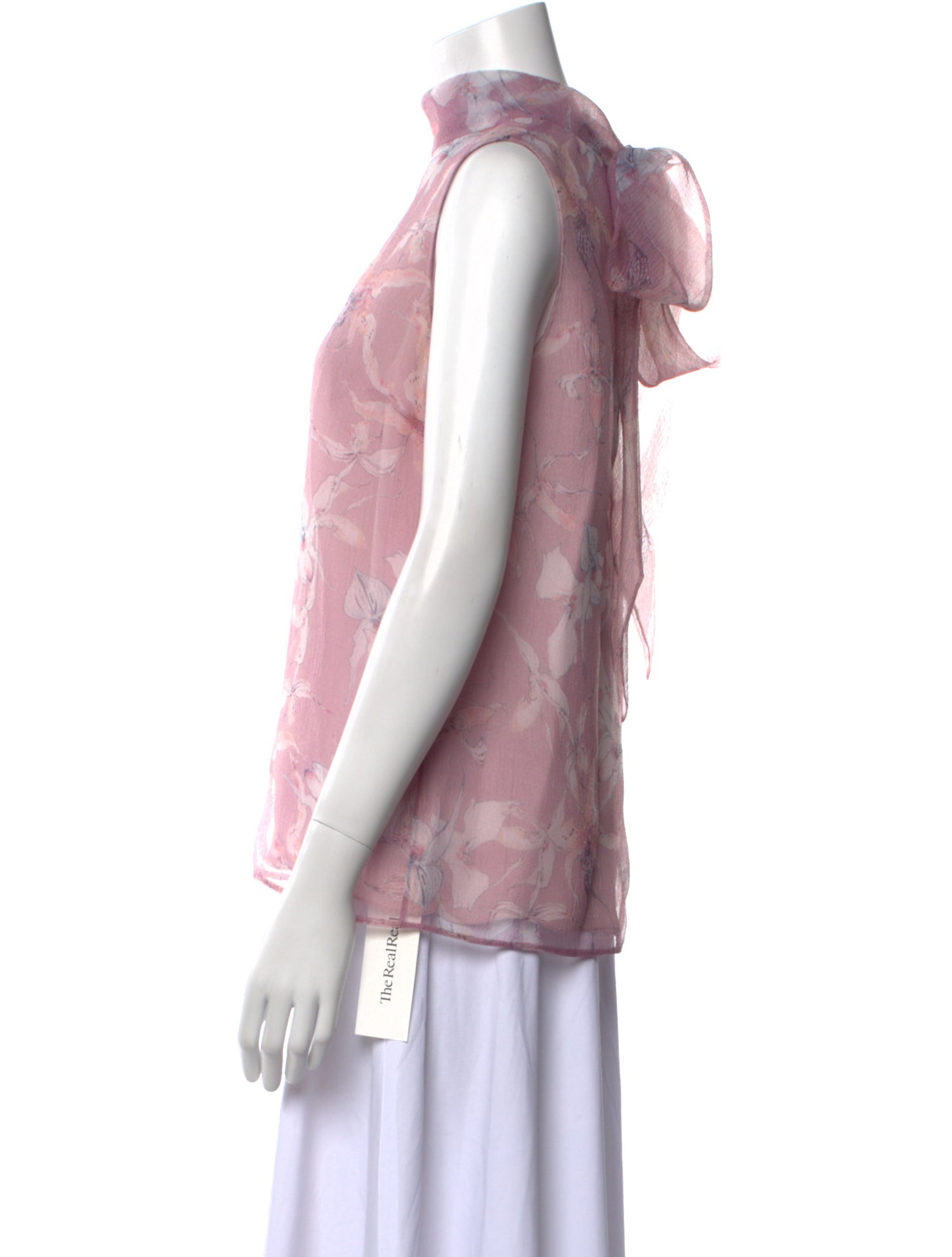 Jason Wu Collection Floral Print Mock Neck Blouse