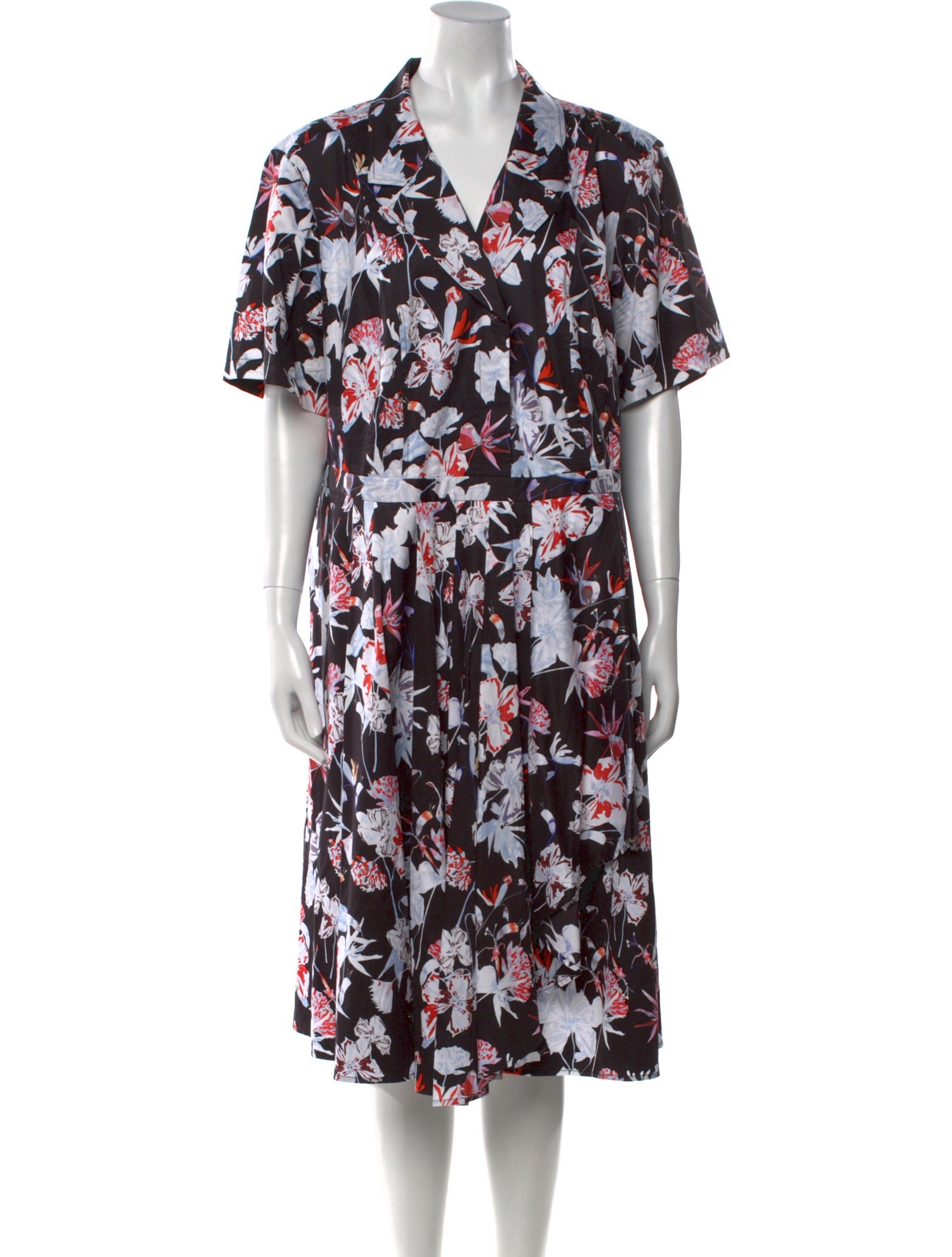 Jason Wu Collection Floral Print Midi Length Dress