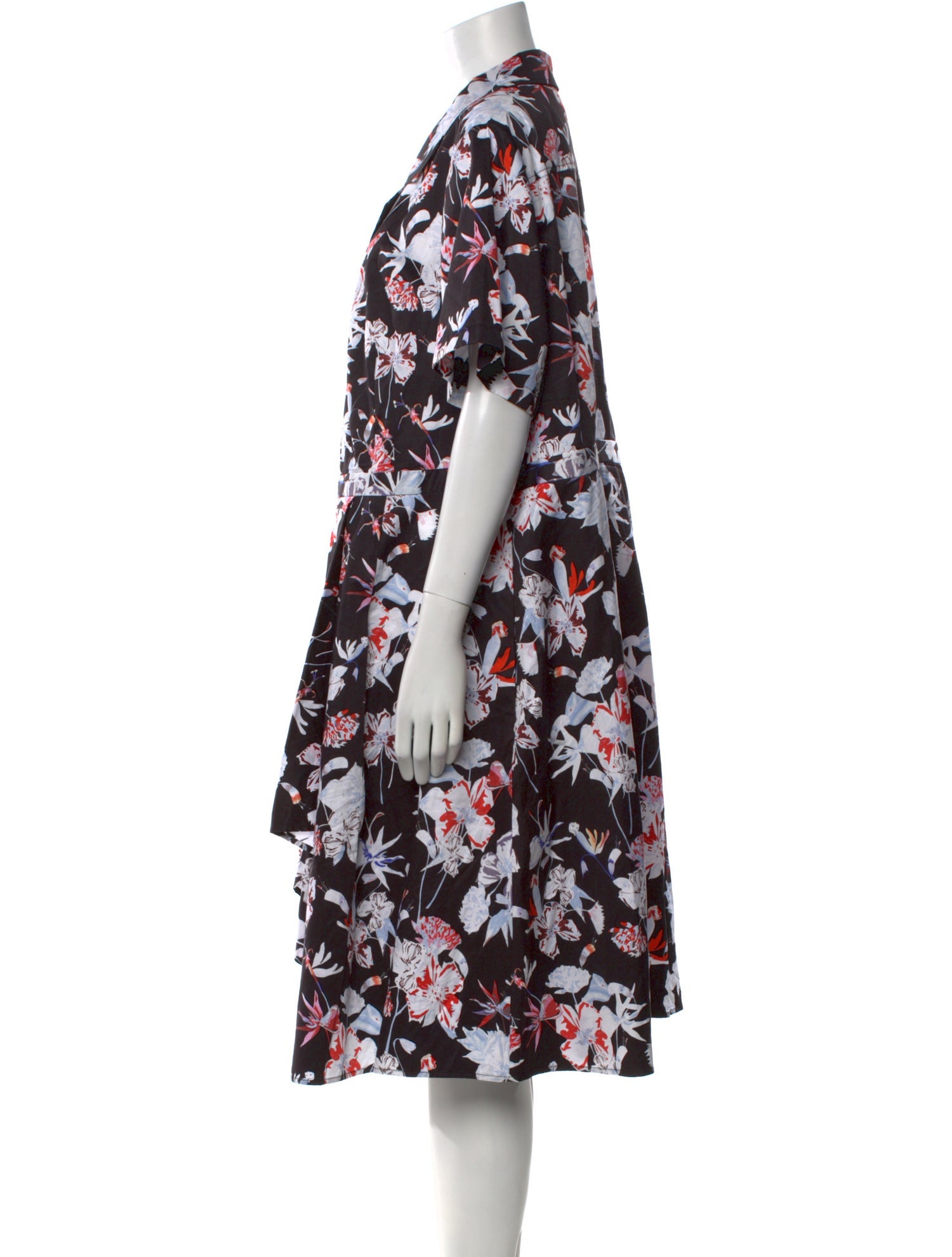 Jason Wu Collection Floral Print Midi Length Dress