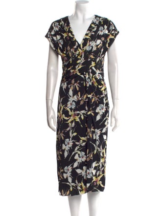 Jason Wu Collection Floral Print Midi Length Dress