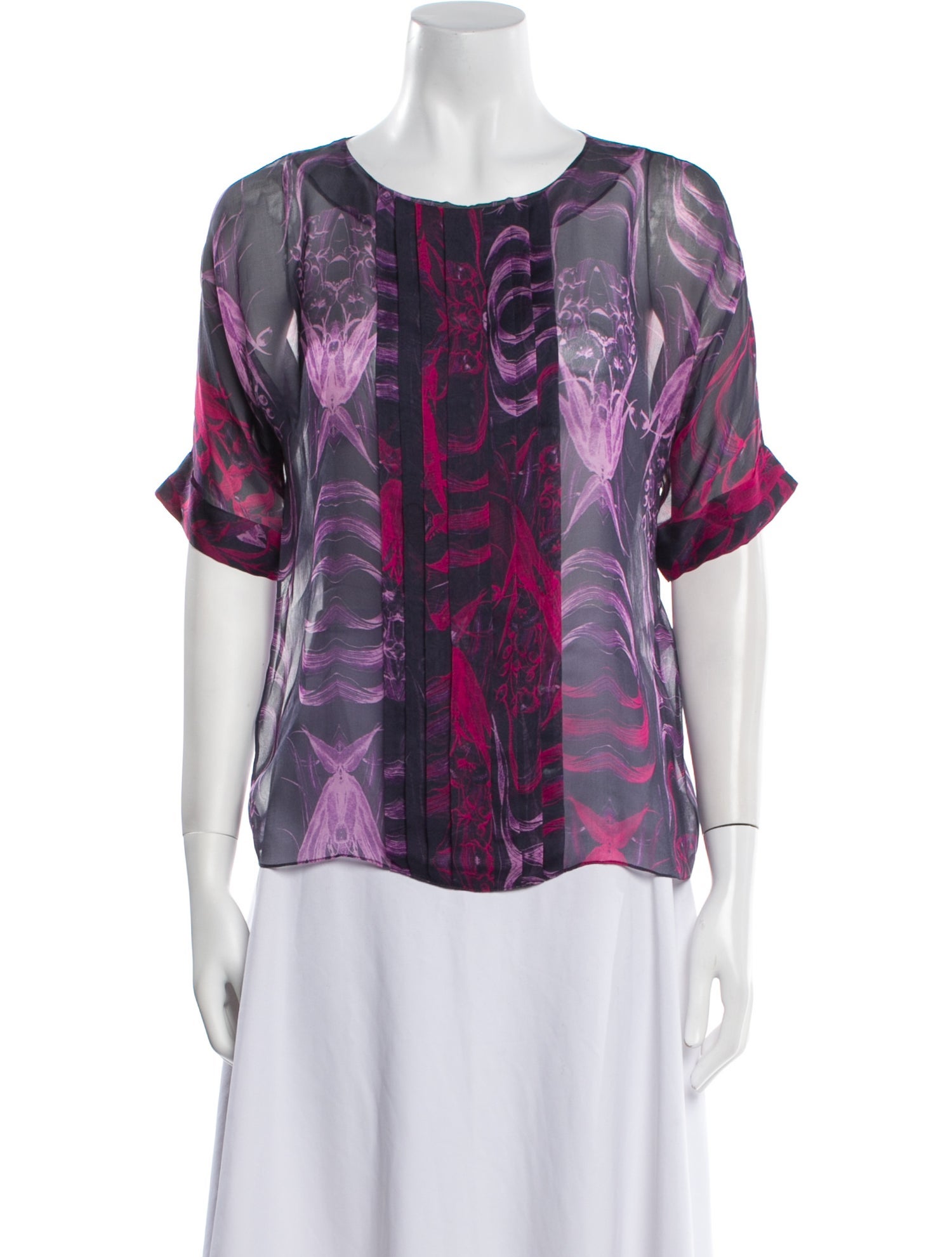 Jason Wu Collection Silk Printed Top