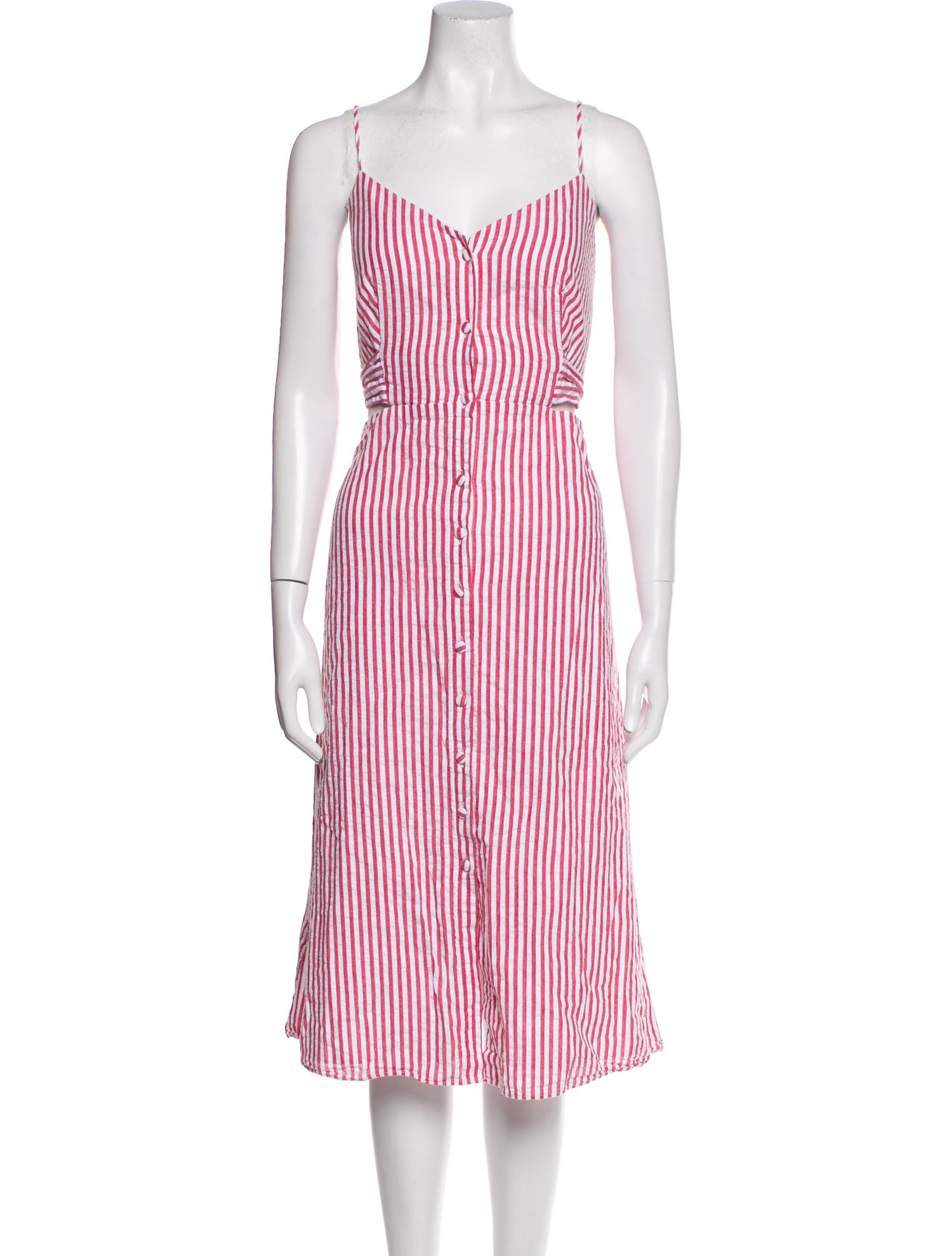 Jason Wu Collection Striped Midi Length Dress