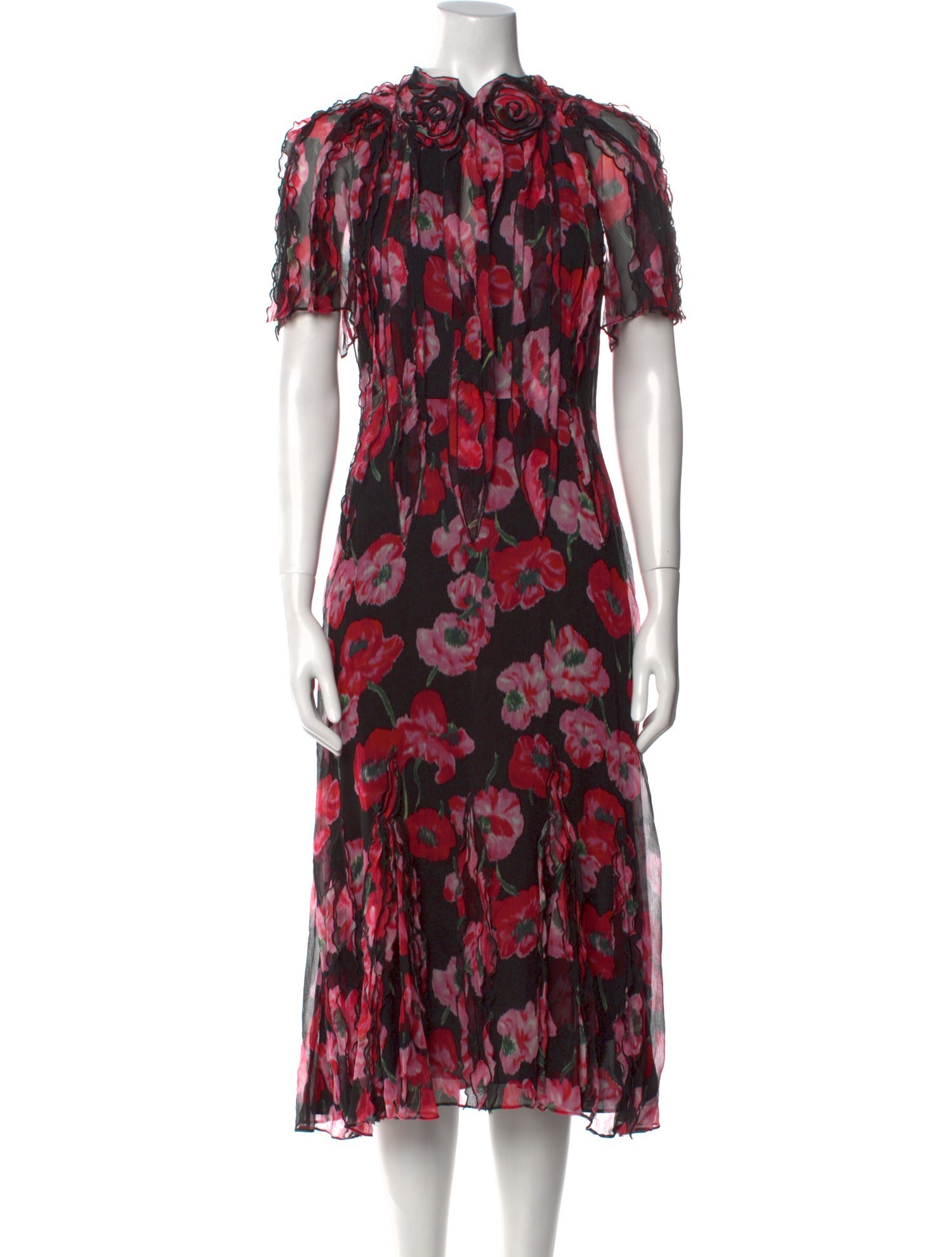 Jason Wu Collection Silk Midi Length Dress