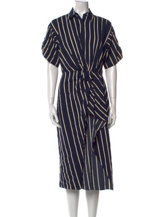 Jason Wu Collection Striped Midi Length Dress