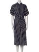 Jason Wu Collection Striped Midi Length Dress