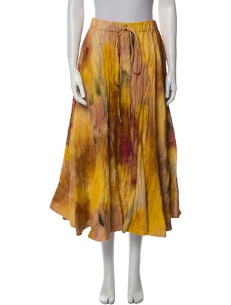 Jason Wu Collection Tie-Dye Print Midi Length Skirt