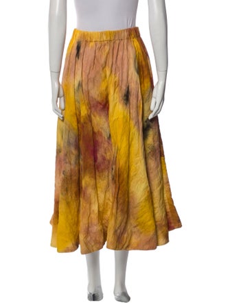 Jason Wu Collection Tie-Dye Print Midi Length Skirt