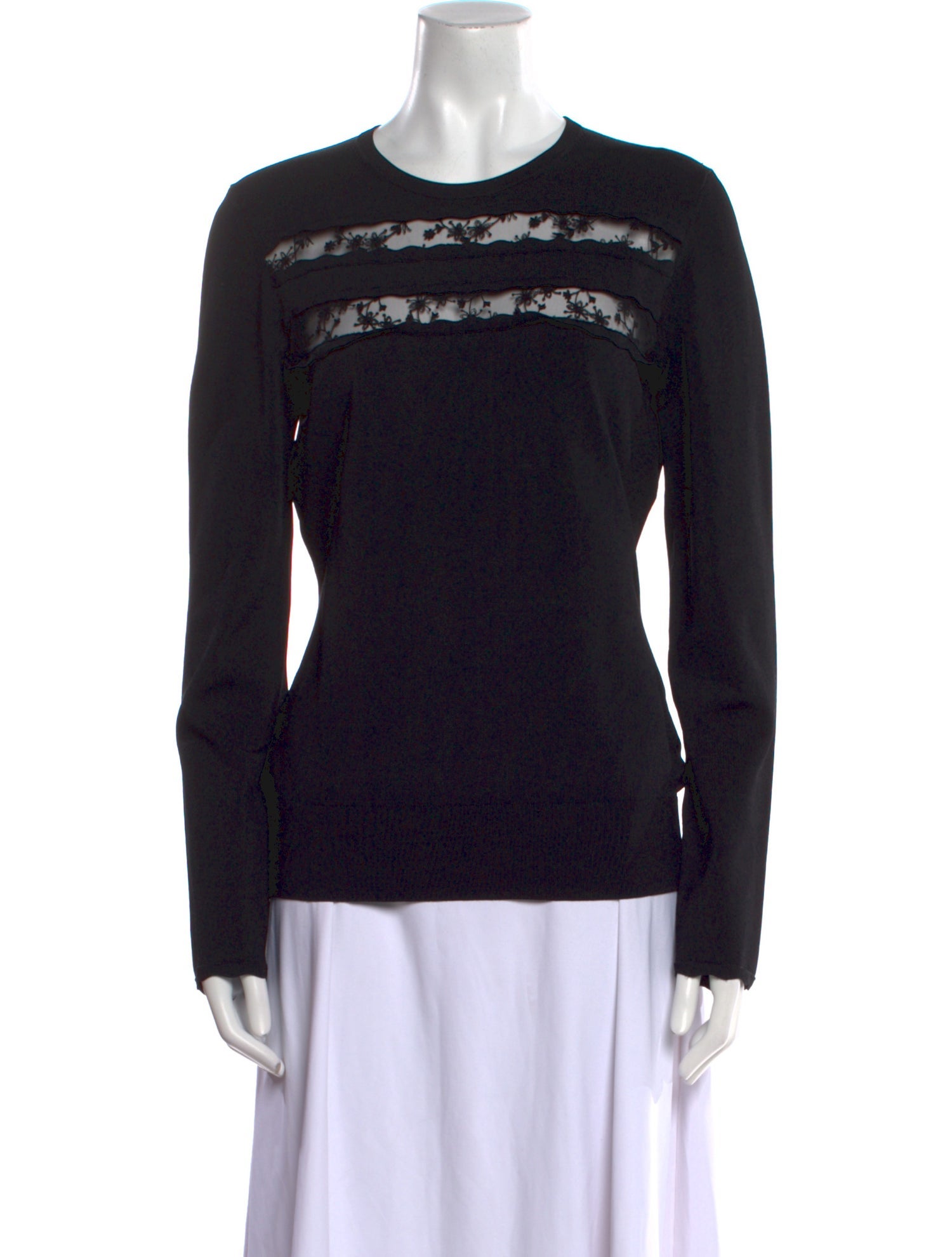 Jason Wu Collection Crew Neck Long Sleeve Sweatshirt