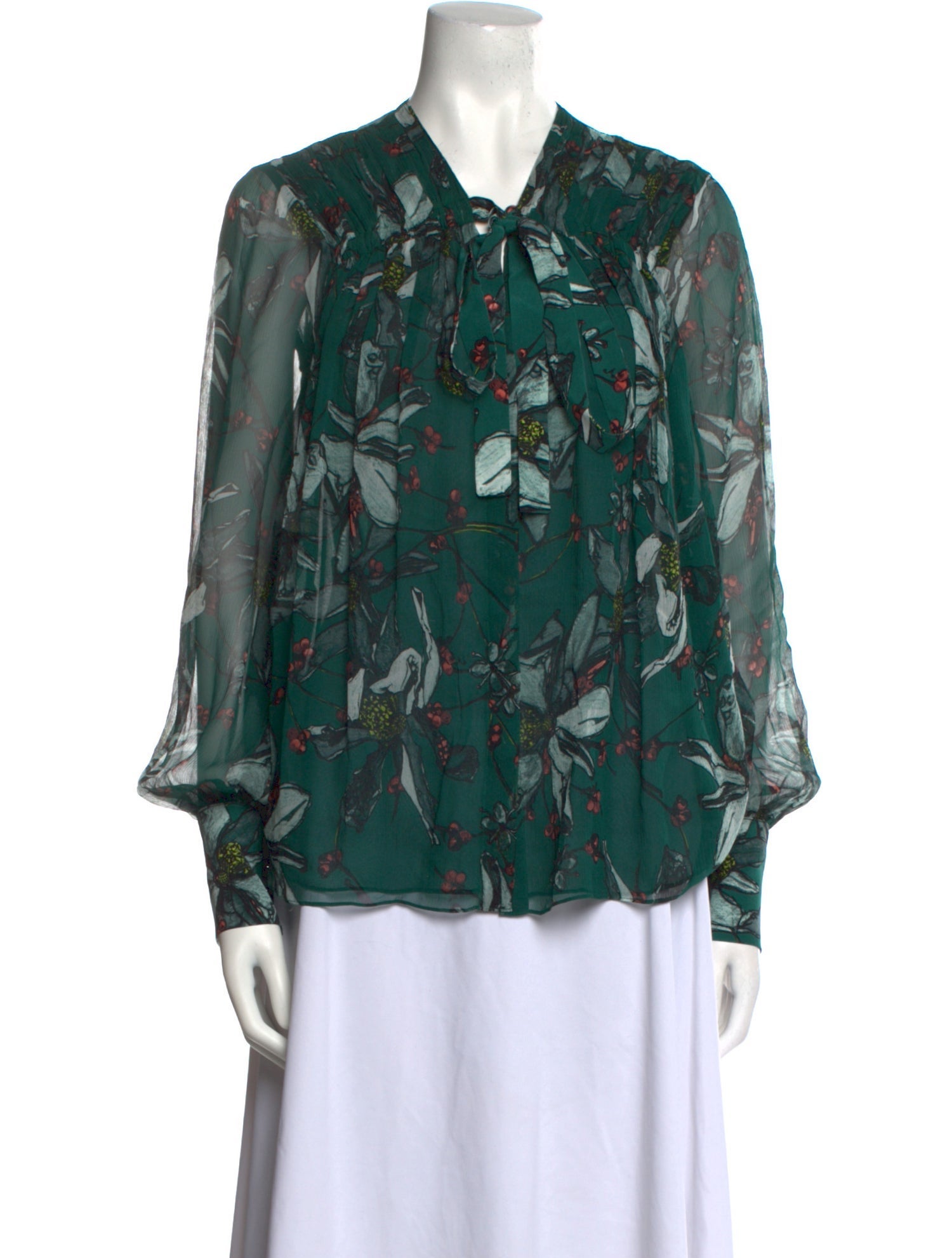 Jason Wu Collection Silk Floral Print Blouse