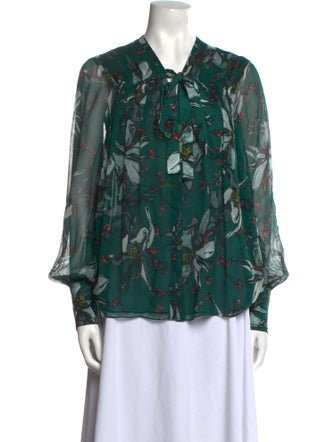 Jason Wu Collection Silk Floral Print Blouse