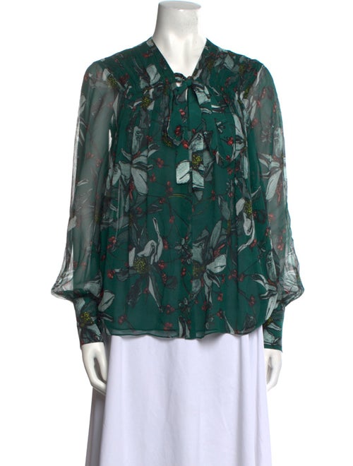 Jason Wu Collection Silk Floral Print Blouse