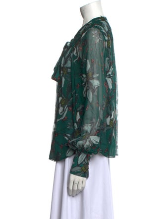 Jason Wu Collection Silk Floral Print Blouse