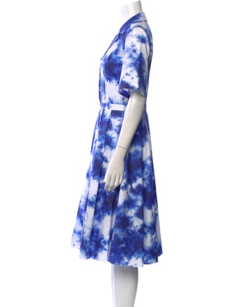 Jason Wu Collection Tie-Dye Print Midi Length Dress