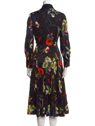 Jason Wu Collection Floral Print Midi Length Dress