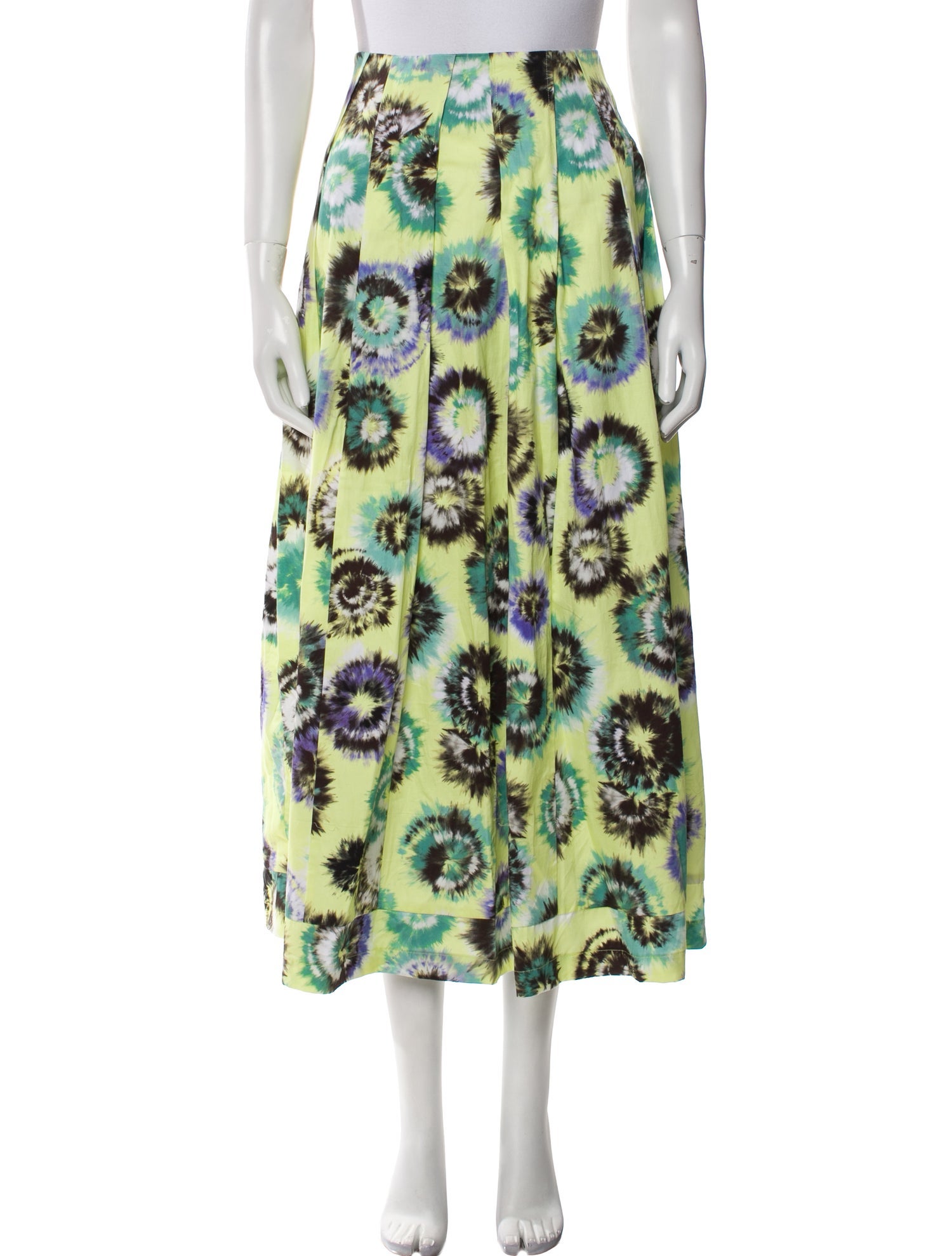 Jason Wu Collection Floral Print Midi Length Skirt