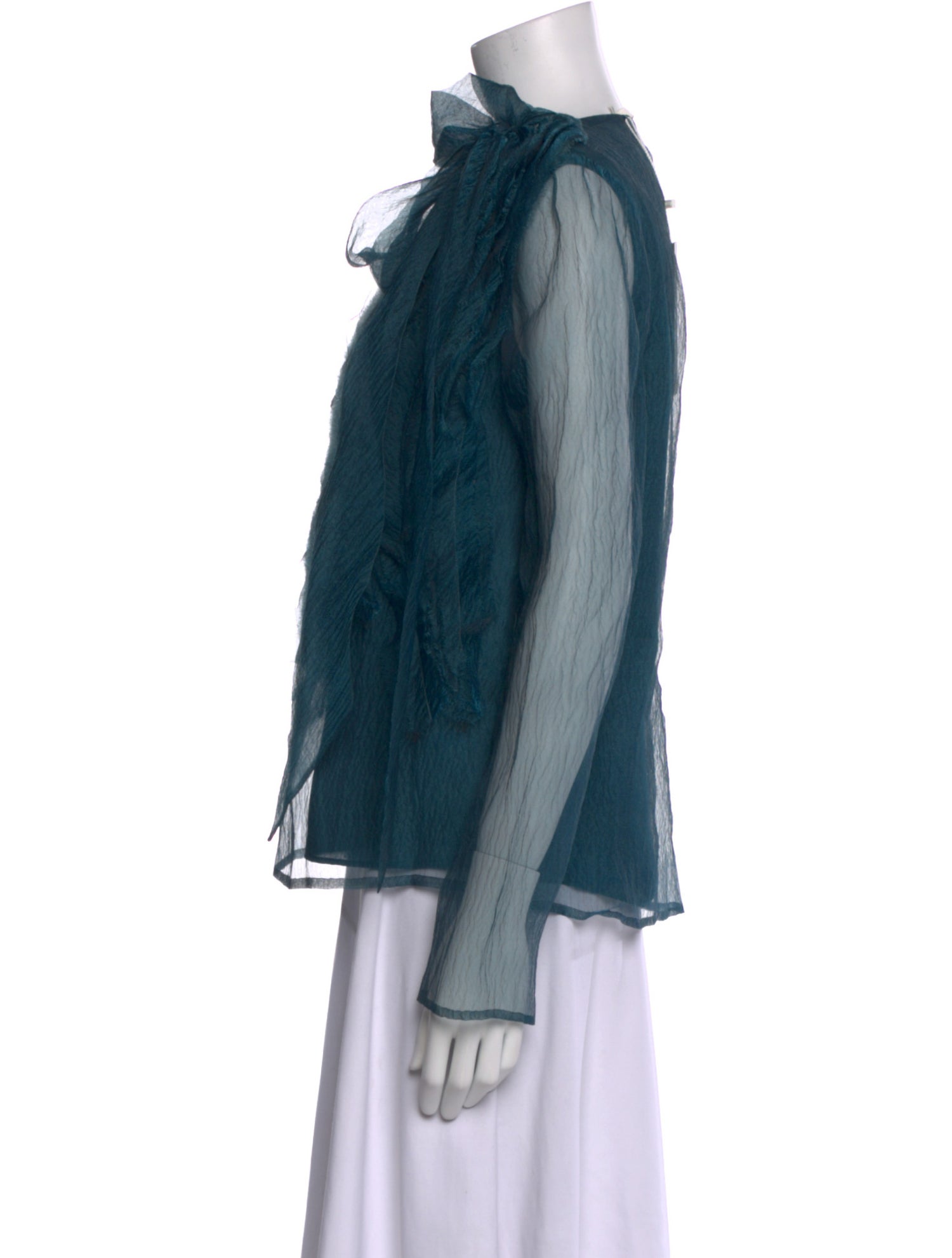 Jason Wu Collection Silk V-Neck Sweatshirt w/ Tags