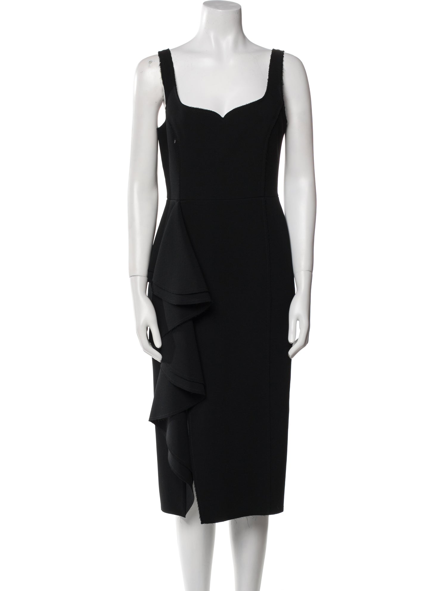 Jason Wu Collection Square Neckline Midi Length Dress