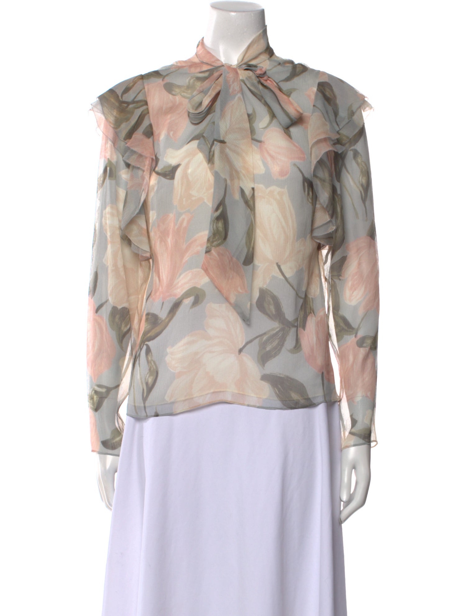 Jason Wu Collection Silk Floral Print Blouse w/ Tags