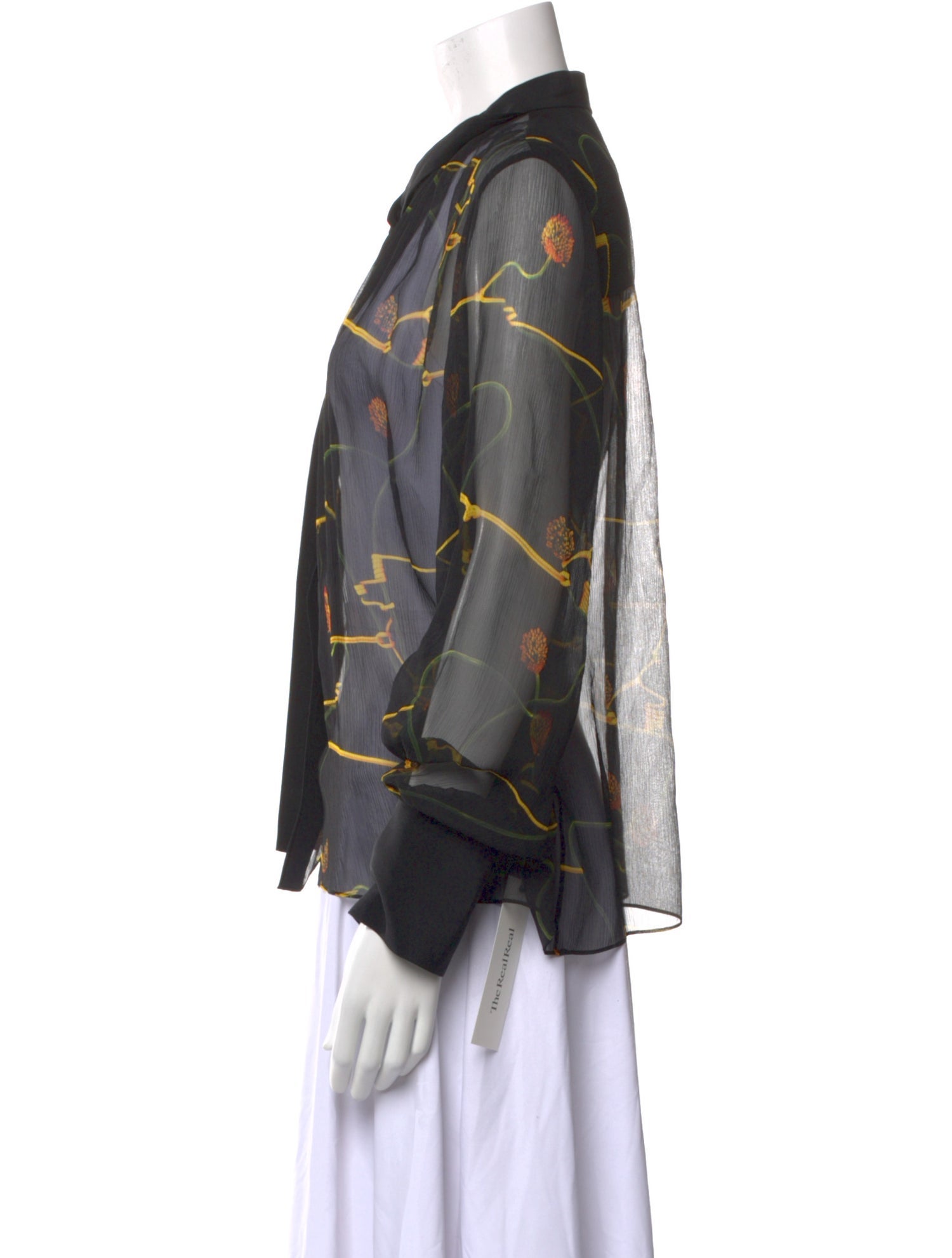 Jason Wu Collection Silk Printed Button-Up Top