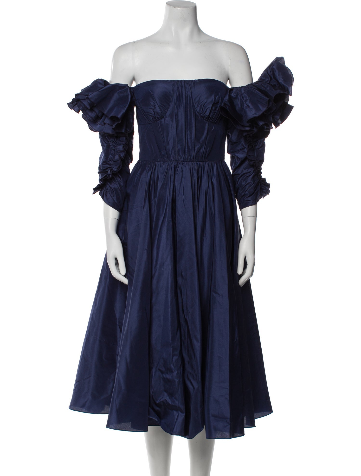 Jason Wu Collection Off-The-Shoulder Midi Length Dress