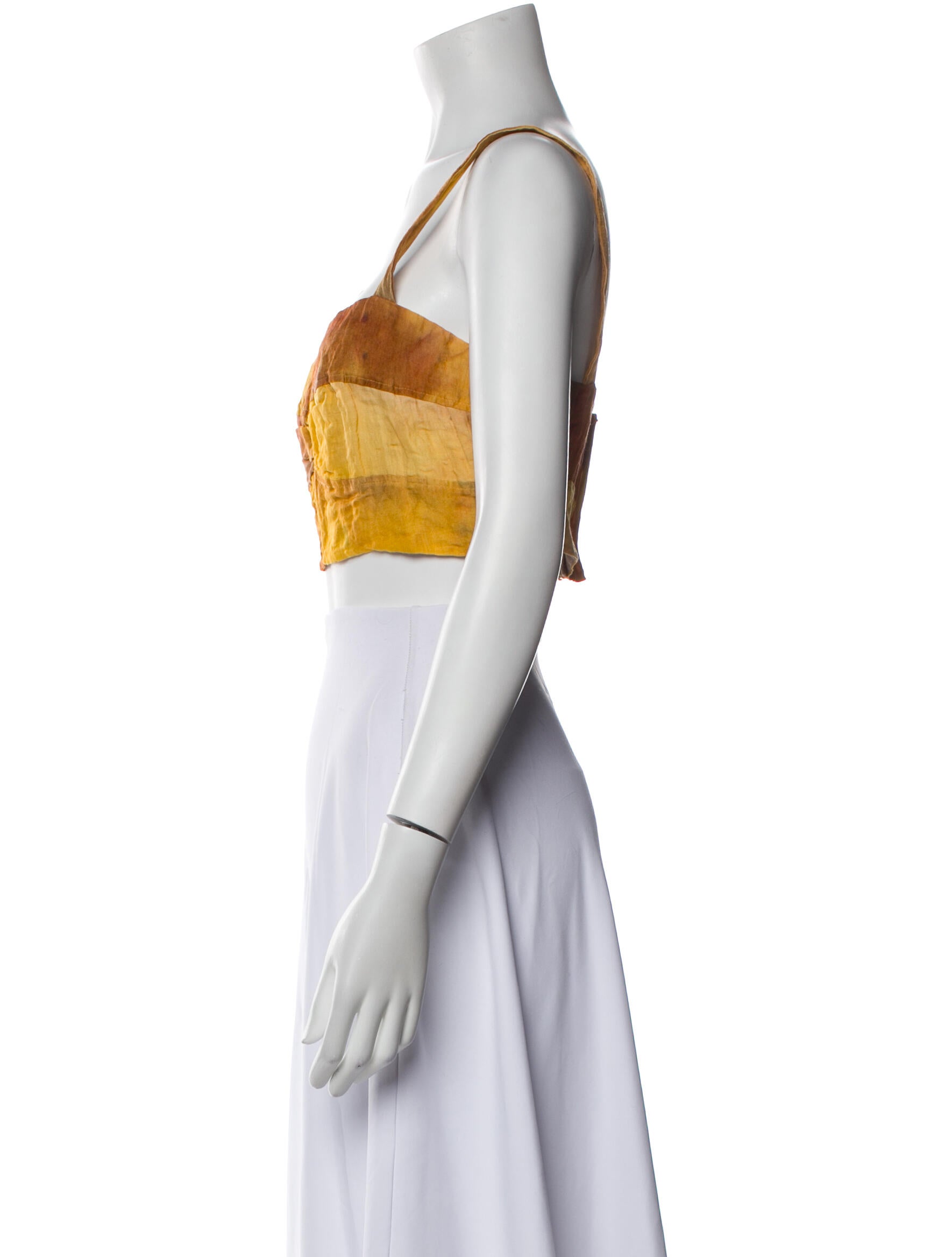 Jason Wu Collection Printed Square Neckline Crop Top