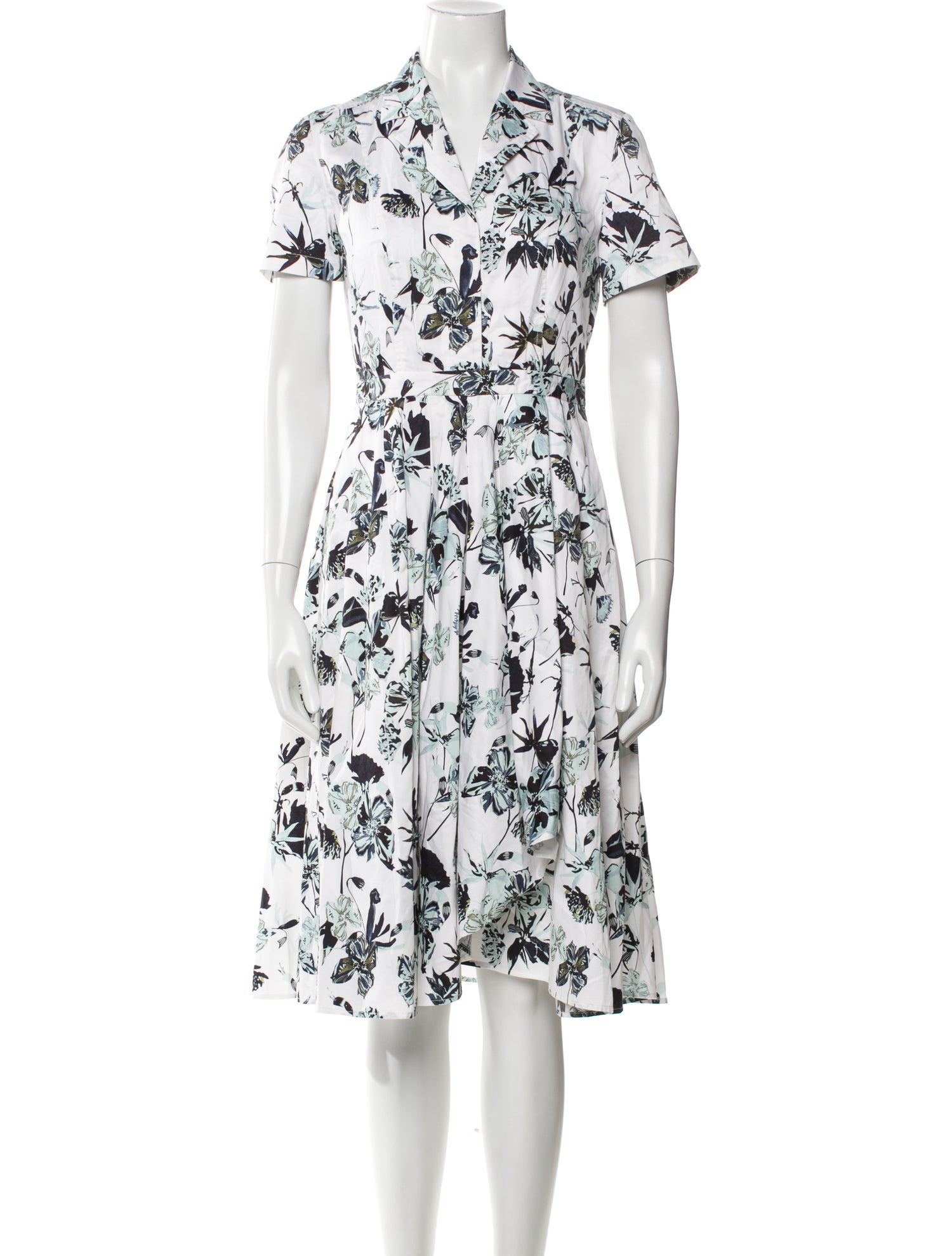 Jason Wu Collection Floral Print Midi Length Dress