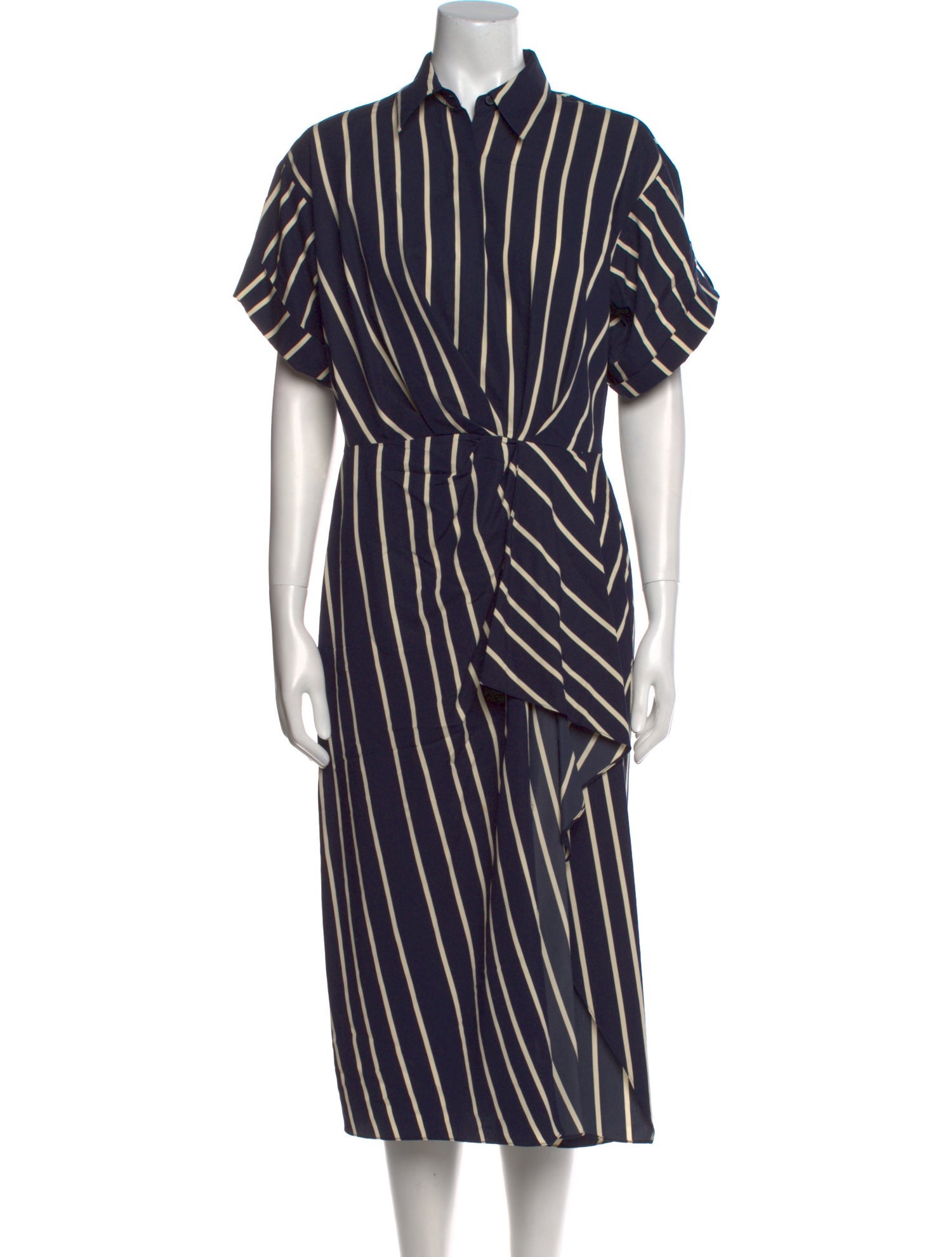 Jason Wu Collection Striped Midi Length Dress